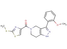 3-(2-methoxyphenyl)-5-{[2-(methylthio)-1,3-thiazol-4-yl]carbonyl}-4,5,6,7-tetrahydro-1H-pyrazolo[4,3-c]pyridine