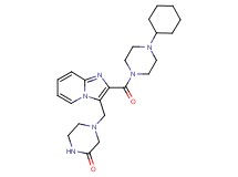 4-({2-[(4-cyclohexyl-1-piperazinyl)carbonyl]imidazo[1,2-a]pyridin-3-yl}methyl)-2-piperazinone