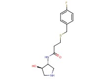 3-[(4-fluorobenzyl)thio]-N-[(3R*,4R*)-4-hydroxypyrrolidin-3-yl]propanamide