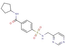 N-cyclopentyl-4-{[(4-pyrimidinylmethyl)amino]sulfonyl}benzamide