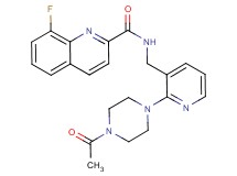 N-{[2-(4-acetyl-1-piperazinyl)-3-pyridinyl]methyl}-8-fluoro-2-quinolinecarboxamide