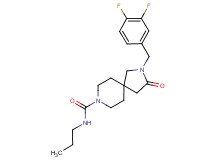 2-(3,4-difluorobenzyl)-3-oxo-N-propyl-2,8-diazaspiro[4.5]decane-8-carboxamide