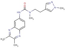 N'-(2,3-dimethylquinoxalin-6-yl)-N-methyl-N-[2-(1-methyl-1H-pyrazol-4-yl)ethyl]urea