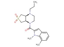 (4aS*,7aR*)-1-[(1,7-dimethyl-1H-indol-2-yl)carbonyl]-4-propyloctahydrothieno[3,4-b]pyrazine 6,6-dioxide