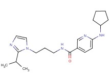 6-(cyclopentylamino)-N-[3-(2-isopropyl-1H-imidazol-1-yl)propyl]nicotinamide