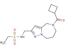 N-{[5-(cyclobutylcarbonyl)-5,6,7,8-tetrahydro-4H-pyrazolo[1,5-a][1,4]diazepin-2-yl]methyl}ethanesulfonamide