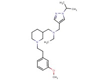 N-[(1-isopropyl-1H-pyrazol-4-yl)methyl]-N-({1-[2-(3-methoxyphenyl)ethyl]-3-piperidinyl}methyl)ethanamine