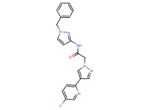 N-(1-benzyl-1H-pyrazol-3-yl)-2-[4-(5-fluoropyridin-2-yl)-1H-pyrazol-1-yl]acetamide