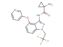 1-amino-N-[4-(pyridin-3-yloxy)-1-(2,2,2-trifluoroethyl)-1H-indazol-3-yl]cyclopropanecarboxamide