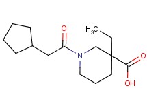 1-(cyclopentylacetyl)-3-ethyl-3-piperidinecarboxylic acid