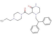 4-(2,2-diphenylethyl)-3-[2-oxo-2-(4-propyl-1-piperazinyl)ethyl]-2-piperazinone