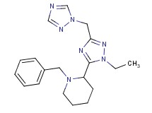 1-benzyl-2-[1-ethyl-3-(1H-1,2,4-triazol-1-ylmethyl)-1H-1,2,4-triazol-5-yl]piperidine