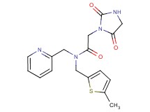 2-(2,5-dioxo-1-imidazolidinyl)-N-[(5-methyl-2-thienyl)methyl]-N-(2-pyridinylmethyl)acetamide