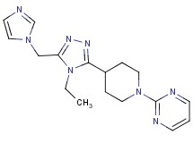 2-{4-[4-ethyl-5-(1H-imidazol-1-ylmethyl)-4H-1,2,4-triazol-3-yl]piperidin-1-yl}pyrimidine