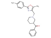 (1-{[5-methyl-2-(4-methylphenyl)-1,3-oxazol-4-yl]methyl}-3-piperidinyl)(phenyl)methanone