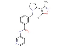 3-{[2-(3,5-dimethylisoxazol-4-yl)pyrrolidin-1-yl]methyl}-N-pyridin-3-ylbenzamide