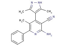 2-amino-4-(3,5-dimethyl-1H-pyrazol-4-yl)-5-methyl-6-phenylnicotinonitrile
