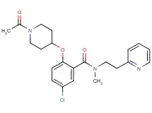 2-[(1-acetyl-4-piperidinyl)oxy]-5-chloro-N-methyl-N-[2-(2-pyridinyl)ethyl]benzamide