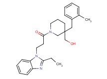 [1-[3-(2-ethyl-1H-benzimidazol-1-yl)propanoyl]-3-(2-methylbenzyl)-3-piperidinyl]methanol