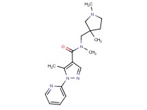 N-[(1,3-dimethylpyrrolidin-3-yl)methyl]-N,5-dimethyl-1-pyridin-2-yl-1H-pyrazole-4-carboxamide