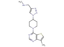 N-methyl-1-{1-[1-(7-methylthieno[3,2-d]pyrimidin-4-yl)-4-piperidinyl]-1H-1,2,3-triazol-4-yl}methanamine