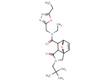 (3aR*,6S*)-2-(2,2-dimethylpropyl)-N-ethyl-N-[(5-ethyl-1,3,4-oxadiazol-2-yl)methyl]-1-oxo-1,2,3,6,7,7a-hexahydro-3a,6-epoxyisoindole-7-carboxamide