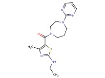 N-ethyl-4-methyl-5-[(4-pyrimidin-2-yl-1,4-diazepan-1-yl)carbonyl]-1,3-thiazol-2-amine