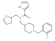 N-{[1-(2-fluorobenzyl)piperidin-4-yl]methyl}-N-(tetrahydrofuran-2-ylmethyl)-1H-pyrrole-2-carboxamide