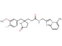 3-[2-(4-fluoro-3-methoxybenzyl)-5-oxo-2-pyrrolidinyl]-N-[(5-methylimidazo[1,2-a]pyridin-2-yl)methyl]propanamide