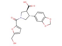 (3S*,4R*)-4-(1,3-benzodioxol-5-yl)-1-[5-(hydroxymethyl)-2-furoyl]pyrrolidine-3-carboxylic acid