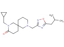 2-(cyclopropylmethyl)-8-[(5-isobutyl-1,2,4-oxadiazol-3-yl)methyl]-2,8-diazaspiro[5.5]undecan-3-one
