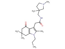 N-[(1,3-dimethyl-3-pyrrolidinyl)methyl]-2-(2,6,6-trimethyl-4-oxo-1-propyl-4,5,6,7-tetrahydro-1H-indol-3-yl)acetamide