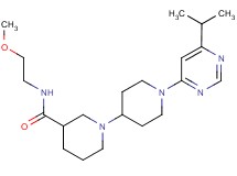 1'-(6-isopropylpyrimidin-4-yl)-N-(2-methoxyethyl)-1,4'-bipiperidine-3-carboxamide
