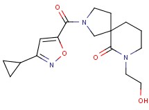 2-[(3-cyclopropyl-5-isoxazolyl)carbonyl]-7-(2-hydroxyethyl)-2,7-diazaspiro[4.5]decan-6-one