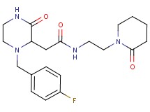 2-[1-(4-fluorobenzyl)-3-oxo-2-piperazinyl]-N-[2-(2-oxo-1-piperidinyl)ethyl]acetamide