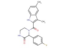 4-[(3,5-dimethyl-1H-indol-2-yl)carbonyl]-3-(4-fluorophenyl)piperazin-2-one