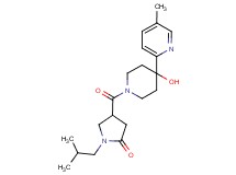 4-{[4-hydroxy-4-(5-methylpyridin-2-yl)piperidin-1-yl]carbonyl}-1-isobutylpyrrolidin-2-one