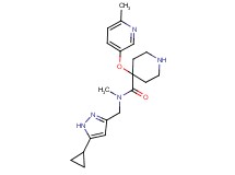 N-[(5-cyclopropyl-1H-pyrazol-3-yl)methyl]-N-methyl-4-[(6-methylpyridin-3-yl)oxy]piperidine-4-carboxamide