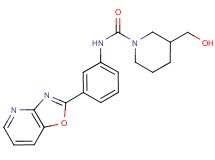 3-(hydroxymethyl)-N-(3-[1,3]oxazolo[4,5-b]pyridin-2-ylphenyl)piperidine-1-carboxamide