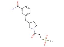 3-({1-[3-(methylsulfonyl)propanoyl]-3-pyrrolidinyl}methyl)benzamide