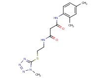 N-(2,4-dimethylphenyl)-N'-{2-[(1-methyl-1H-tetrazol-5-yl)thio]ethyl}malonamide