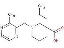 1-[(3-methyl-2-pyrazinyl)methyl]-3-propyl-3-piperidinecarboxylic acid