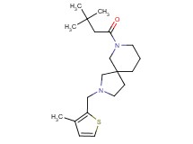 7-(3,3-dimethylbutanoyl)-2-[(3-methyl-2-thienyl)methyl]-2,7-diazaspiro[4.5]decane