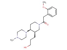 3-[(3R*,4S*)-1-[(2-methoxyphenyl)acetyl]-4-(4-methylpiperazin-1-yl)piperidin-3-yl]propan-1-ol