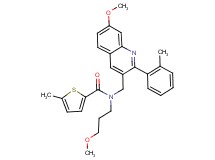 N-{[7-methoxy-2-(2-methylphenyl)-3-quinolinyl]methyl}-N-(3-methoxypropyl)-5-methyl-2-thiophenecarboxamide