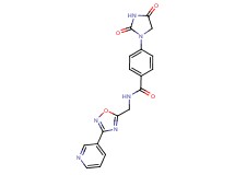 4-(2,4-dioxo-1-imidazolidinyl)-N-{[3-(3-pyridinyl)-1,2,4-oxadiazol-5-yl]methyl}benzamide