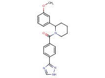 2-(3-methoxyphenyl)-1-[4-(1H-1,2,4-triazol-3-yl)benzoyl]piperidine
