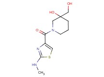 3-(hydroxymethyl)-1-{[2-(methylamino)-1,3-thiazol-4-yl]carbonyl}-3-piperidinol