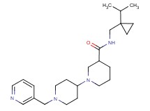 N-[(1-isopropylcyclopropyl)methyl]-1'-(pyridin-3-ylmethyl)-1,4'-bipiperidine-3-carboxamide