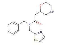 N-benzyl-2-morpholin-2-yl-N-(1,3-thiazol-2-ylmethyl)acetamide